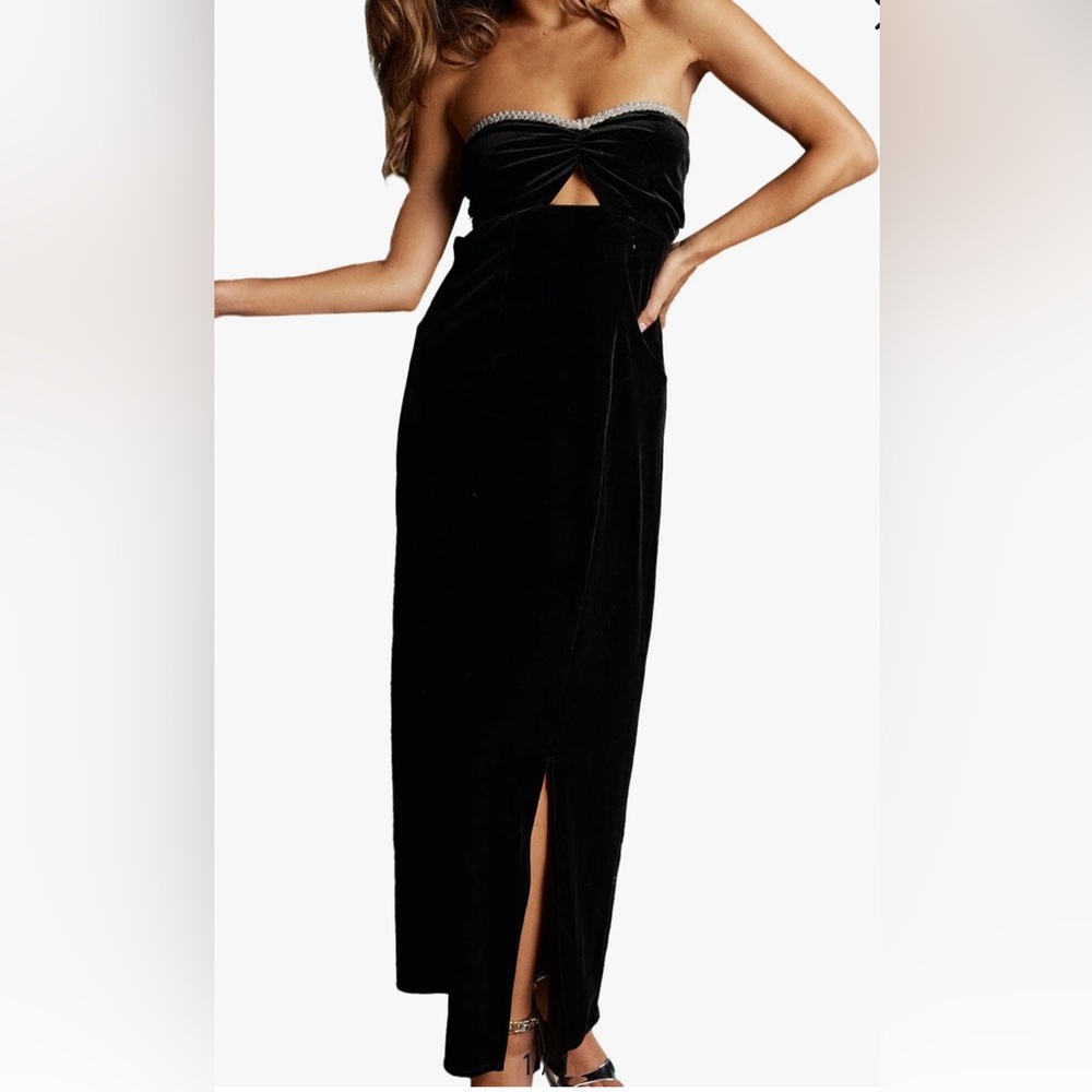Haven Strapless Velvet Dress